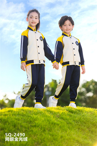 武漢小學生校服訂做（SQ-2490網眼金光絨）